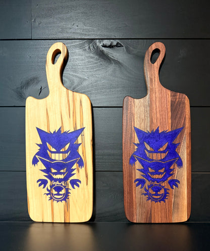 BLACK WALNUT / WORMY MAPLE GENGAR EVOLUTIONS CHARCUTERIE BOARD