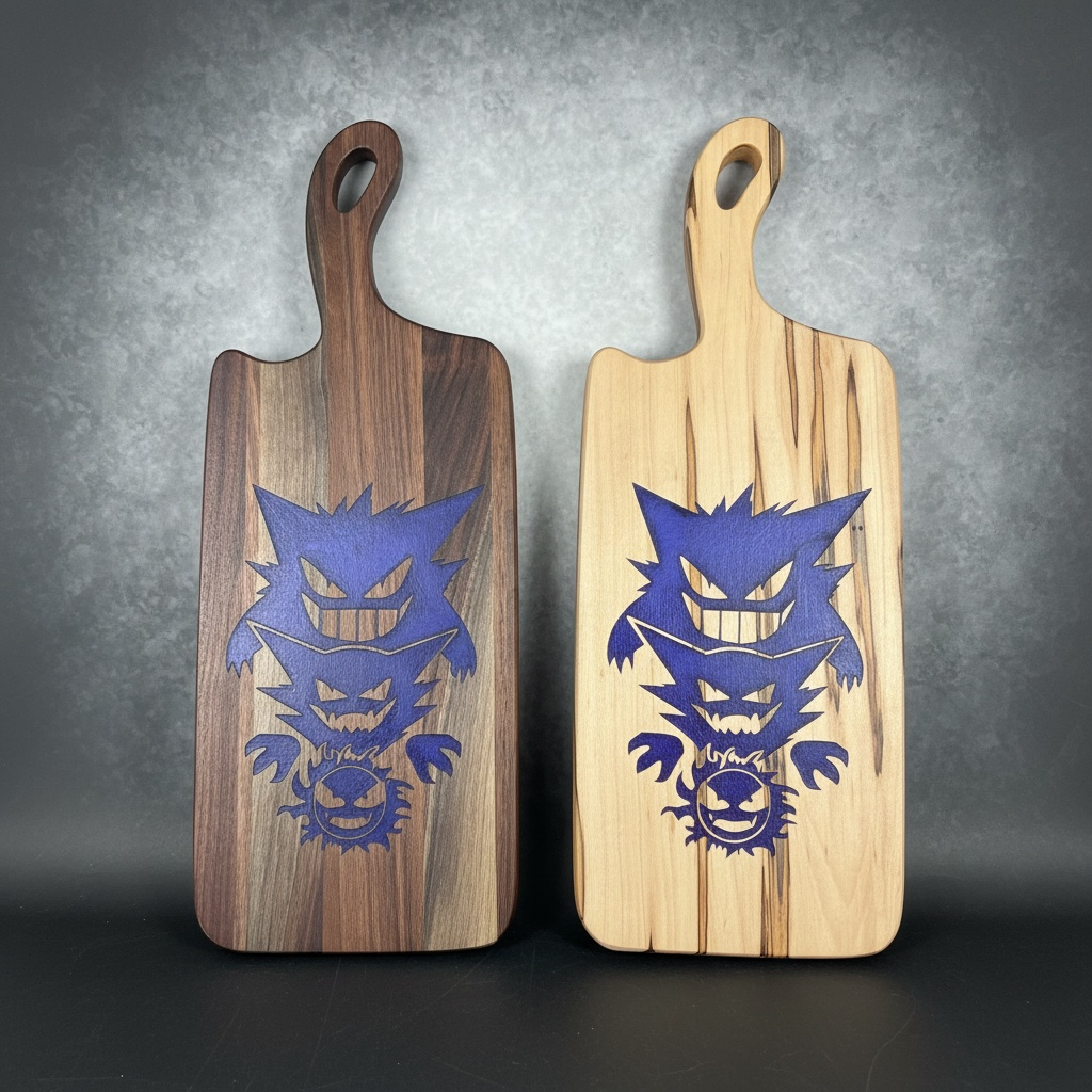 BLACK WALNUT / WORMY MAPLE GENGAR EVOLUTIONS CHARCUTERIE BOARD
